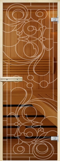 Стеклянные двери для сауны и бани Арт Витраж
