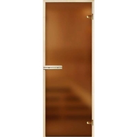 Стеклянная дверь для сауны и бани Бронза Матовая