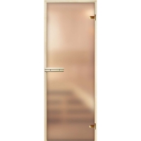 Стеклянная дверь для сауны и бани Белая Матовая